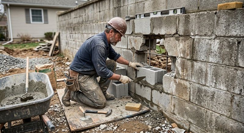 Block Wall Repair in Franklin, MI