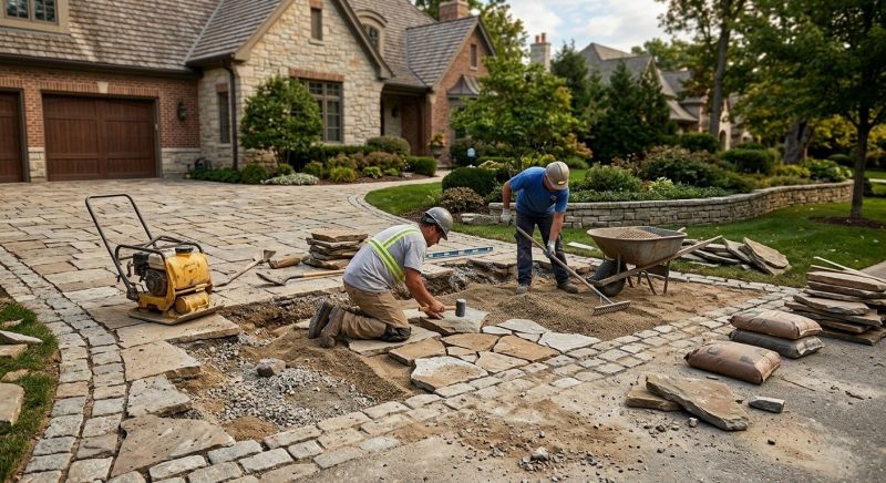 Brick Driveway Repair in Clarkston, MI
