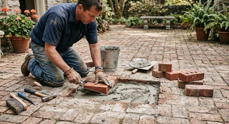 Brick Flatwork Repair in Fenton, MI