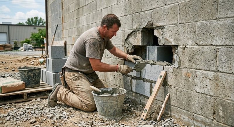 Cement Block Repair in Clarkston, MI