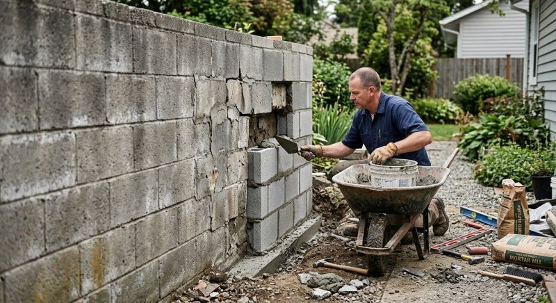 Cement Block Repair in Clarkston, MI