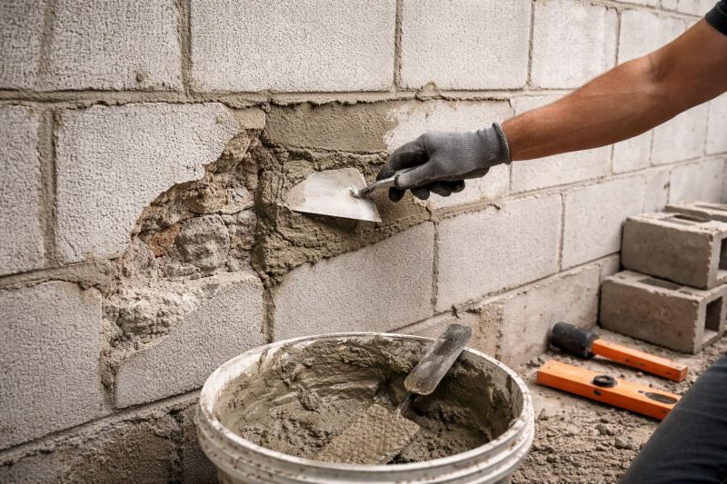 Cinder Block Wall Repair in Pontiac, MI