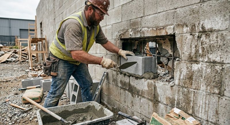 Concrete Block Repair in Dryden, MI
