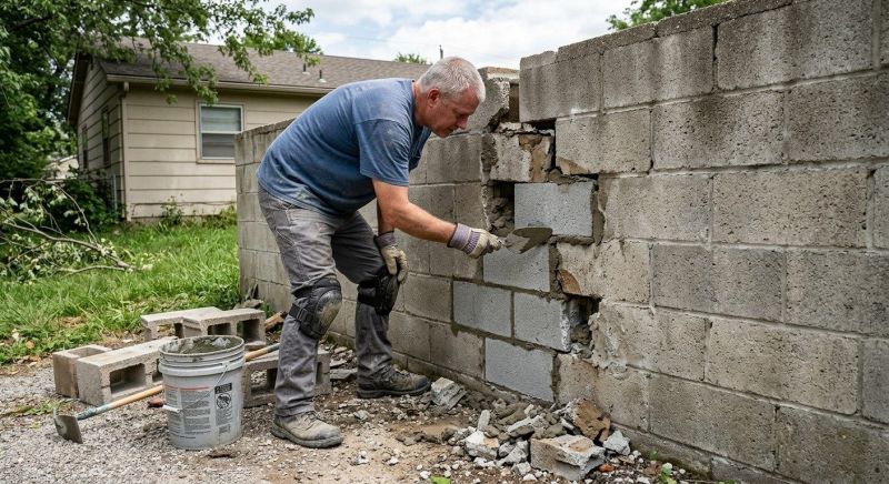 Concrete Block Repair in Grand Blanc, MI