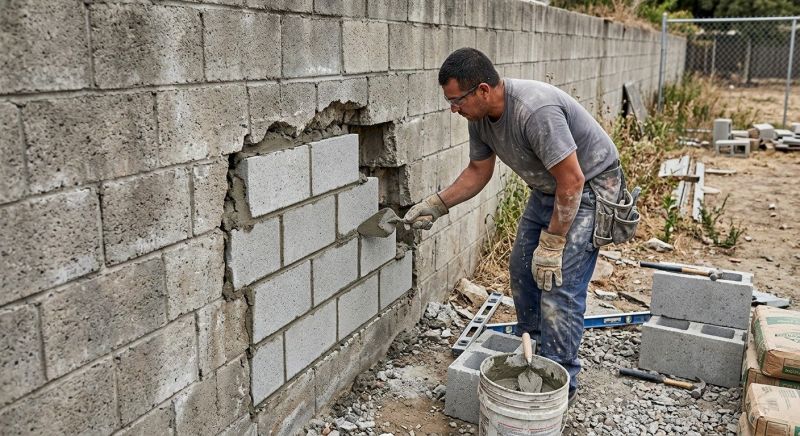 Concrete Block Repair in Hazel Park, MI