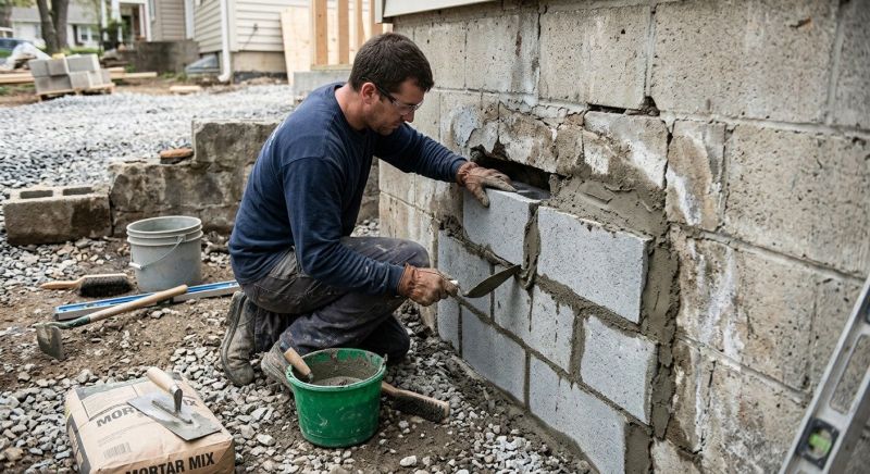 Concrete Block Repair in Oak Park, MI