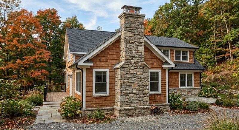 Stone Chimney Installation in Metamora, MI