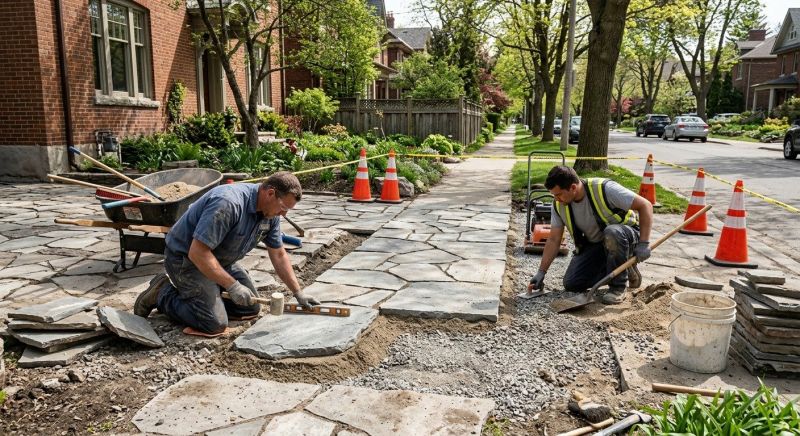 Stone Walkway Repair in Clarkston, MI