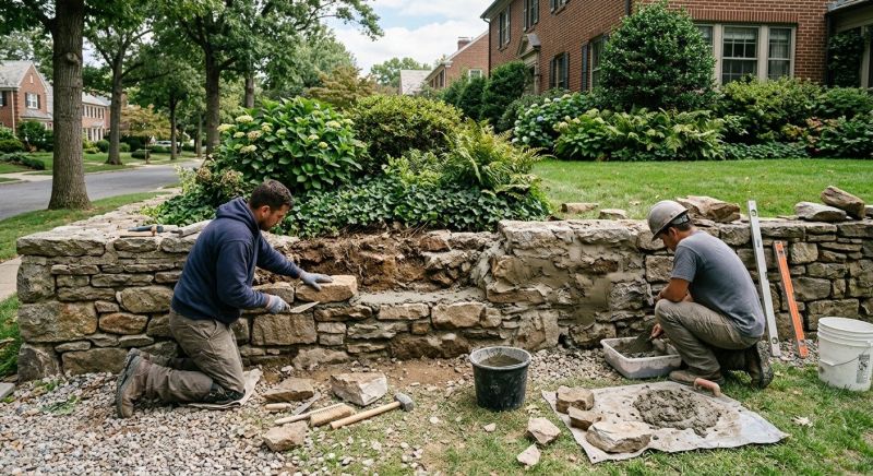 Stone Wall Repair in Auburn Hills, MI