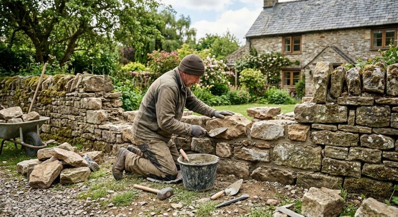 Stone Wall Repair in Fenton, MI