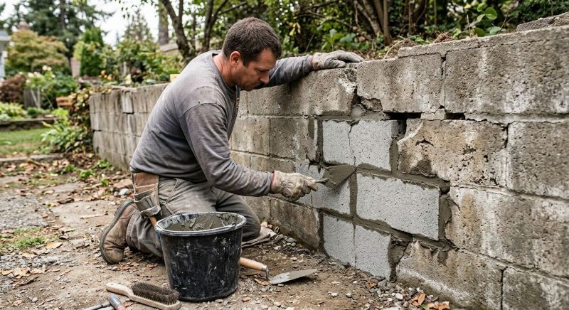 Stone Wall Repair in Fenton, MI