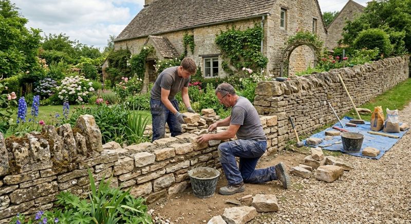 Stone Wall Repair in Milford, MI